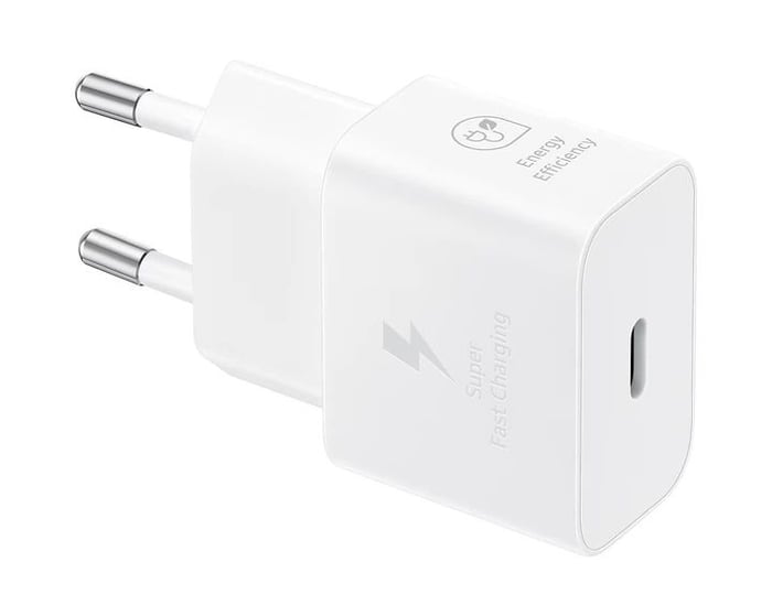 Мережевий зарядний пристрій Samsung 25W Power Adapter (with C to C Cable) White | Фото 2