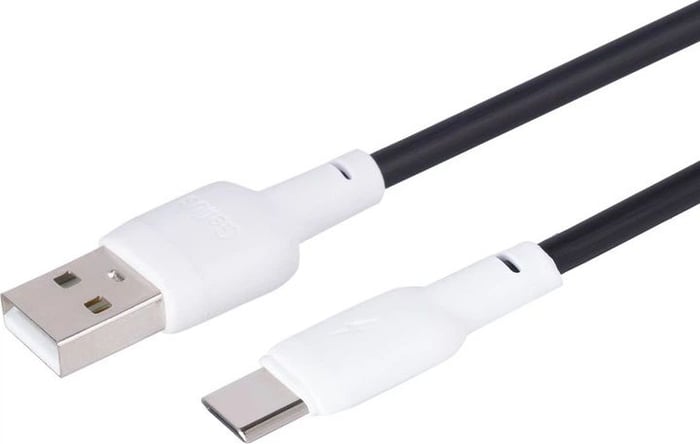 Кабель USB Gelius Full Silicon GP-UCN001C Type-C Black/White (1.2m) (18W) | Фото 3