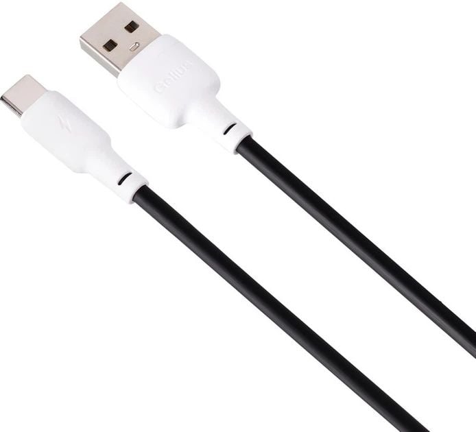 Кабель USB Gelius Full Silicon GP-UCN001C Type-C Black/White (1.2m) (18W) | Фото 2