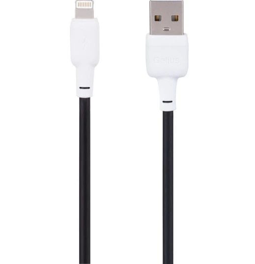 Кабель USB Gelius Full Silicon GP-UCN001L Lightning Black/White (1.2m) (18W) | Фото 2