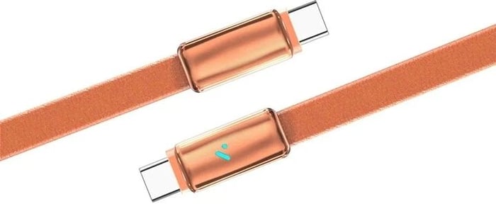 Кабель USB ColorWay Type-C - Type-C (ultra-thin) (PD Fast Charging 100W) 5А 1м помаранчевий | Фото 2