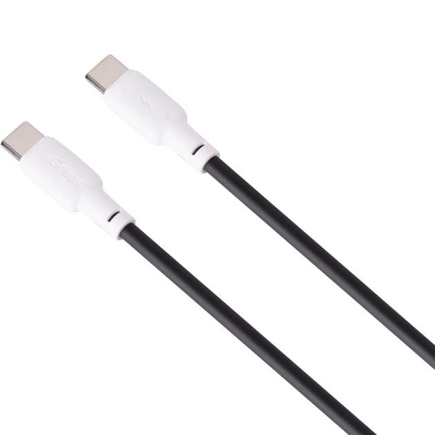 Кабель USB Gelius Full Silicon GP-UCN001CC Type-C to Type-C Black/White (1.2m) (60W) | Фото 3