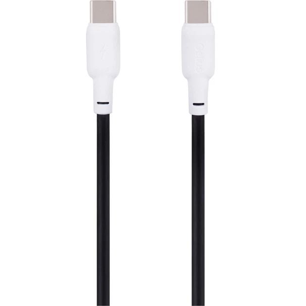 Кабель USB Gelius Full Silicon GP-UCN001CC Type-C to Type-C Black/White (1.2m) (60W) | Фото 2