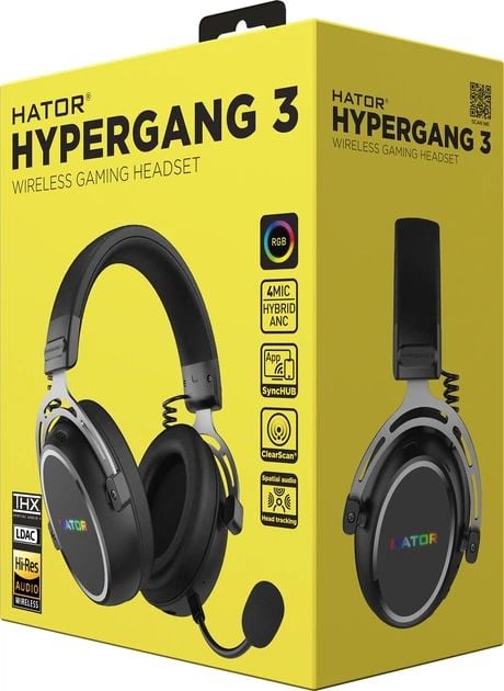 Наушники Игровые HYPERGANG 3 Hi-Res (ESH55) wireless black | Фото 3