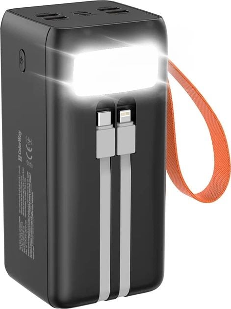 Аккумулятор ColorWay 50000 mAh PowerView (USB QC4.0 + USB-C PD22.5W) Black | Фото 3