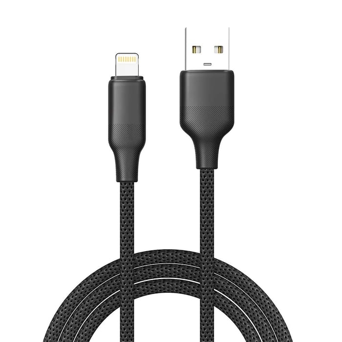 Кабель USB ColorWay USB - Apple Lightning (TPE embossed) 3А 1м чорний | Фото 2