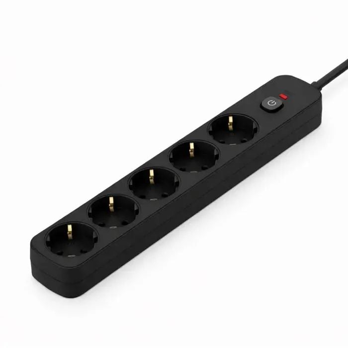Мережевий фільтр ColorWay 10A/2500W (CCA-3G1MM) 5 розеток/5M Black | Фото 3