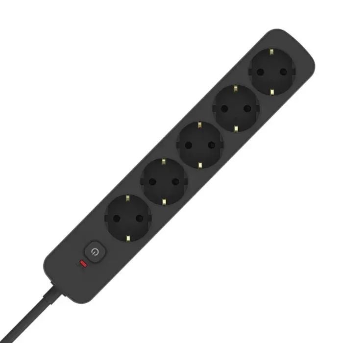 Мережевий фільтр ColorWay 10A/2500W (CCA-3G1MM) 5 розеток/5M Black | Фото 2